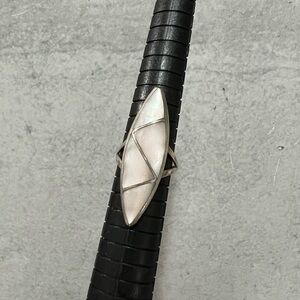 Inlay mother of pearl sterling 925 statement ring